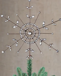 Balsam Hill Antiqued Snowflake Christmas Tree Topper Hot
