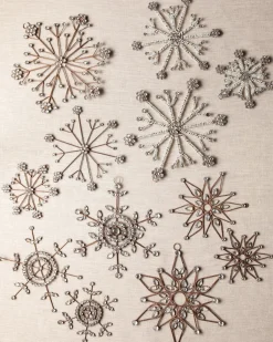 Balsam Hill Antiqued Snowflake Christmas Ornament Collection Sale