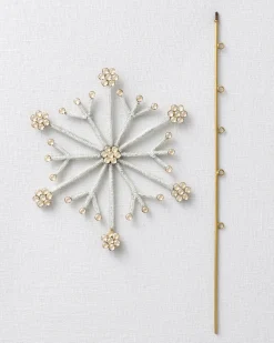 Balsam Hill Beaded Snowflake Christmas Tree Toppers Clearance