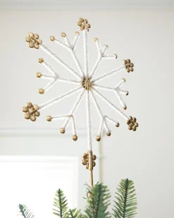 Balsam Hill Beaded Snowflake Christmas Tree Toppers Clearance