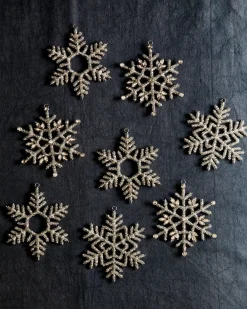 Balsam Hill Beaded Snowflake Christmas Ornament Collection