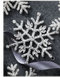 Balsam Hill Beaded Snowflake Christmas Ornament Collection
