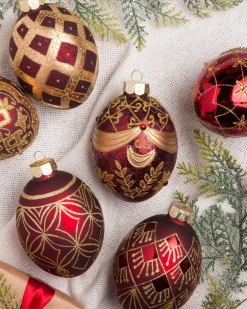 Balsam Hill Brilliant Bordeaux Ornament Collection