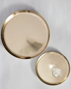 Balsam Hill Brushed Brass Serving Trays Online