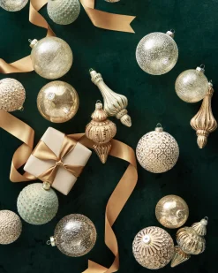 Balsam Hill Burnished Metals Ornament Collection Hot