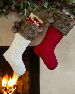 Balsam Hill Cableknit Stockings Outlet