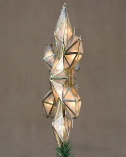 Balsam Hill Capiz Snowflake Lighted Tree Toppers Online