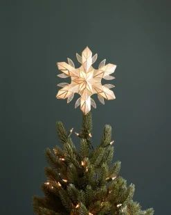 Balsam Hill Capiz Snowflake Lighted Tree Toppers Online