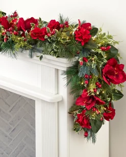 Balsam Hill Crimson Blooms & Berries Foliage Online