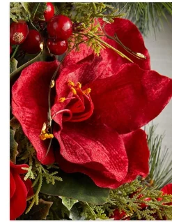 Balsam Hill Crimson Blooms & Berries Foliage Online