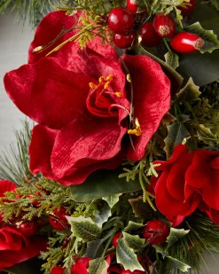 Balsam Hill Crimson Blooms & Berries Foliage Online