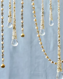 Balsam Hill Crystal & Gold Christmas Tree Garlands Discount