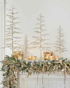 Balsam Hill Crystal & Pearl Champagne Trees