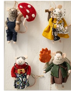 Balsam Hill Festive Friends Felt Christmas Ornament Collection