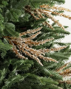 Balsam Hill Gold Metallic Plume Christmas Tree Picks