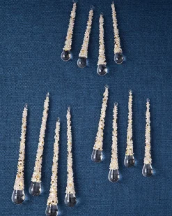 Balsam Hill Icy Teardrop Ornament Collection Discount