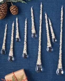 Balsam Hill Icy Teardrop Ornament Collection Discount