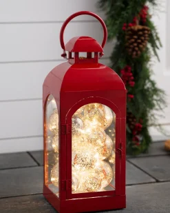 Balsam Hill Lanterns With Lighted Ornaments New
