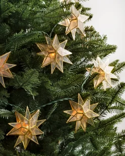Balsam Hill Lit Capiz Star Christmas Tree Garlands Best