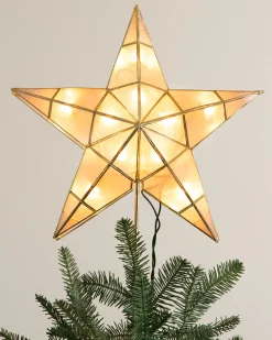 Balsam Hill Lit Capiz Star Tree Toppers New