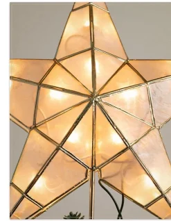 Balsam Hill Lit Capiz Star Tree Toppers New
