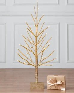 Balsam Hill Lit Champagne Glitter LED Trees Online