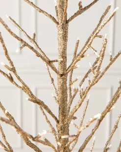 Balsam Hill Lit Champagne Glitter LED Trees Online