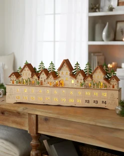 Balsam Hill Lit Wooden Christmas Advent Calendars Outlet