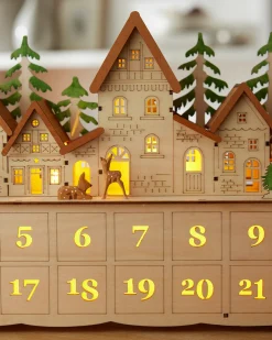 Balsam Hill Lit Wooden Christmas Advent Calendars Outlet
