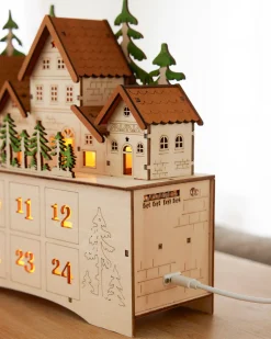Balsam Hill Lit Wooden Christmas Advent Calendars Outlet