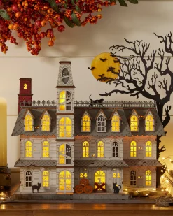 Balsam Hill Lit Wooden Halloween Countdown Calendar New