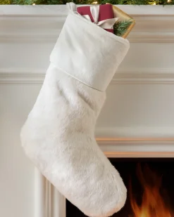 Balsam Hill Lodge Faux Fur Christmas Stockings