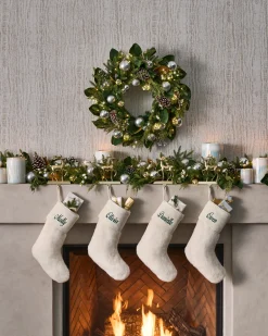 Balsam Hill Lodge Faux Fur Christmas Stockings