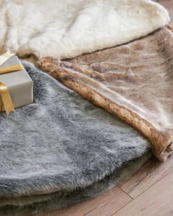 Balsam Hill Lodge Faux Fur Tree Skirts Hot