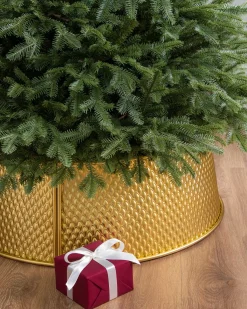 Balsam Hill Merry Metallic Quilted Christmas Tree Collars Clearance
