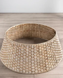 Balsam Hill Metallic Basketweave Christmas Tree Collars Sale