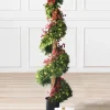 Balsam Hill Outdoor Beacon Hill Cypress Artificial Christmas Topiaries