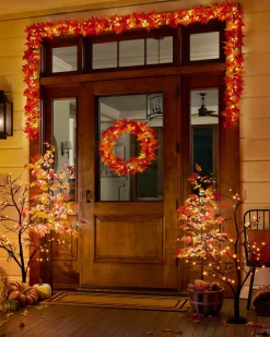 Balsam Hill Outdoor LED Lit Autumn Maple Trees Sale