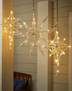 Balsam Hill Outdoor Lit Tinsel Stars Online