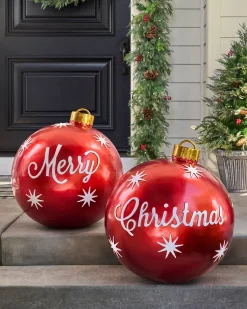 Balsam Hill Outdoor Merry Christmas Ornaments