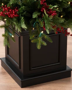 Balsam Hill Outdoor Red Berry Evergreen Potted Trees New