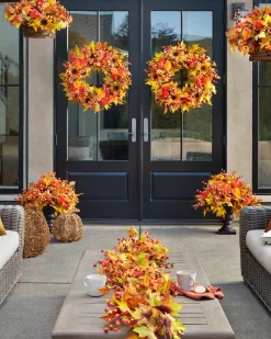 Balsam Hill Outdoor Sunburst Mums Foliage Online