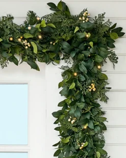 Balsam Hill Outdoor White Berry Cypress Foliage Hot