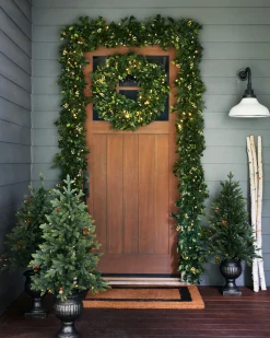 Balsam Hill Outdoor White Berry Cypress Foliage Hot
