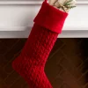 Balsam Hill Plush Braid Stockings New