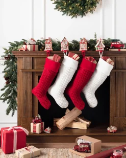 Balsam Hill Plush Braid Stockings New