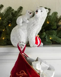 Balsam Hill Polar Bear Family Christmas Stocking Holders Sale