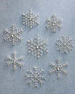 Balsam Hill Rhinestone Snowflake Ornament Set Discount