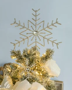 Balsam Hill Rhinestone Snowflake Tree Toppers