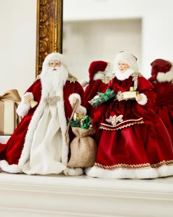 Balsam Hill Santa And Mrs. Claus Christmas Tree Toppers Sale
